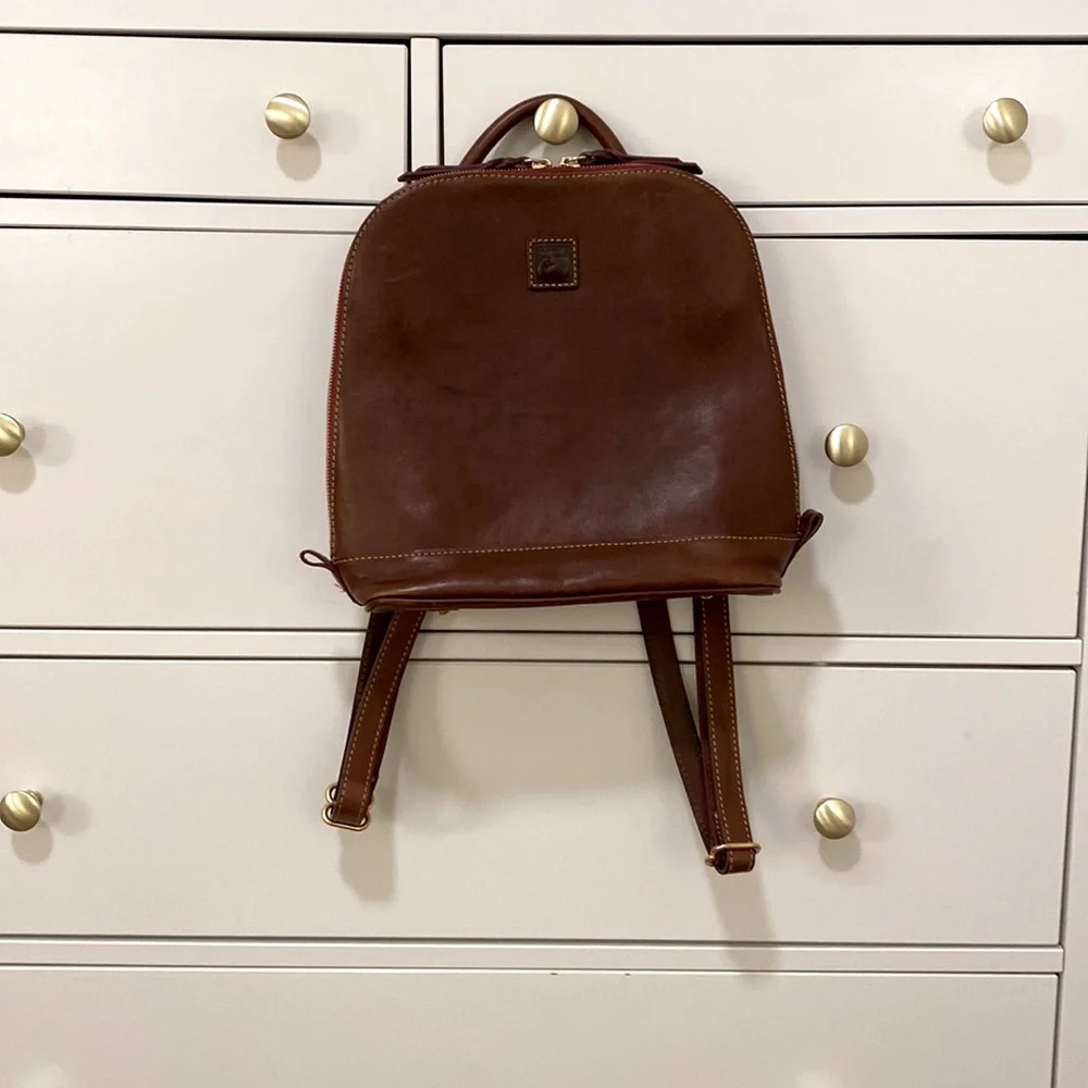 Dooney Bourke Florentine Zip Pod Backpack chestnut - Picture 1 of 13